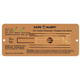 Safe-T-Alert by MTI Industries 35-742-BR Dual LP/CO Alarm - 12V, 35 Series Flush Mount, Brown