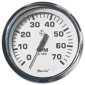 Faria 36005 Spun Silver Tachometer - 7000 RPM