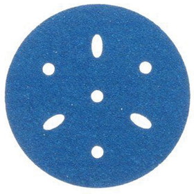 3M 36142 Hookit Blue Sandpaper 3" Disc - 80 Grade Multi-Hole, 50/Bx