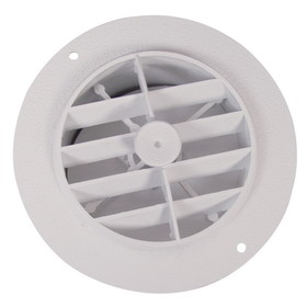 D&W 3840RWH Rotaire Heat Outlet Vent with Damper - 4", White