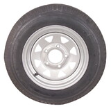 Americana Tire and Wheel 3S143 Economy Bias Tire and Wheel ST175/80D13 C/5-Hole - Painted Silver Spoke Rim
