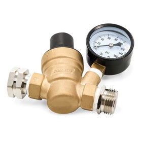 Camco 40058 Adjustable Water Pressure Regulator - Lead-Free Bilingual Brass