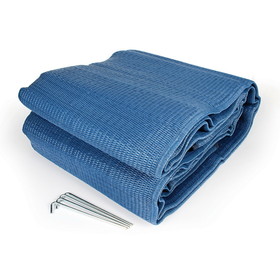 Camco 42821 Reversible Awning Leisure Mat - 9' x 12', Blue
