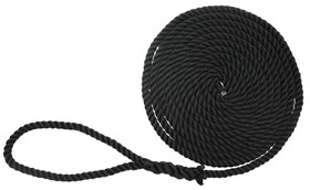 Extreme Max 3006.2867 BoatTector Twisted Nylon Dock Line - 5/8" x 35', Black