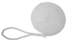 Extreme Max 3006.2834 BoatTector Twisted Nylon Dock Line - 5/8" x 35' White