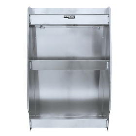 Extreme Max 5001.6102 Aluminum 3-Shelf Open Storage Cabinet for Race Trailer, Garage, Shop, Enclosed Trailer, Toy Hauler - Silver