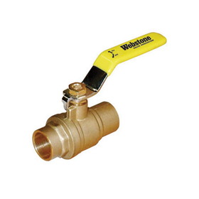 Webstone 51703 Standard Full Port Forged Brass Ball Valve with Chrome Plated Lever Handle - 3/4" Sweat