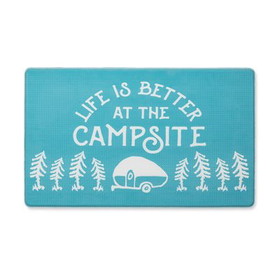 Camco 53435 "Life is Better at the Campsite" Anti-Fatigue Kitchen Mat - Sketch Design