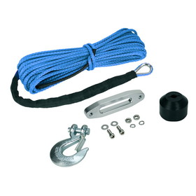 Extreme Max 5600.3099 The Devil's Helper Complete Synthetic ATV Winch Rope Kit - Blue