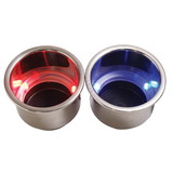 Sea-Dog 588071-1 LED Flush Mount Combo Drink Holder with Drain - Red