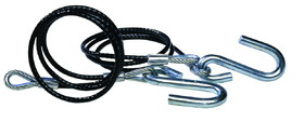 Tie Down Engineering 59537 Hitch Cables With Wire Safety Latch Class II - 3,500 lbs., Black Vinyl Jacketed