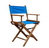 Whitecap 60041 Teak Director's Chair - Blue Seat Cover