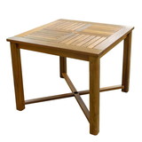 Whitecap 60052 Teak Square Dining Table with Slat Tabletop Design