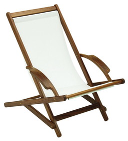 Whitecap 60073 Teak Sun Chair W/ Batyline Sling