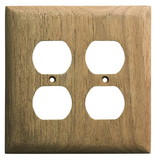 Whitecap 60177 Teak Double Duplex Receptacle Cover