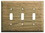 Whitecap 60179 Teak Triple Switch Cover