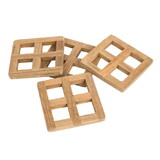 Whitecap 60193 Teak Four Piece Coaster Set