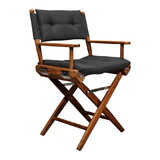 Whitecap 61041 Teak Director's Chair with Black Cushion - 18