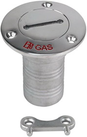 Whitecap 6123C Stainless Steel Gas Hose Deck Fill with Key - 90&#176;, 1-1/2" Hose