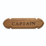 Whitecap 62670 Teak Name Plate - Captain