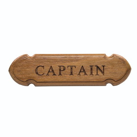 Whitecap 62670 Teak Name Plate - Captain