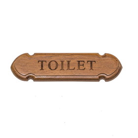 Whitecap 62674 Teak Name Plate - Toilet