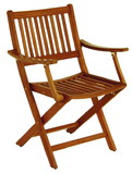 Whitecap 63070 Teak Folding Chair with Arms