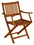 Whitecap 63070 Teak Folding Chair with Arms