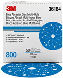 3M 7100216007 Hookit Multi-Hole Blue Abrasive Disc 321U, 36178 - 6
