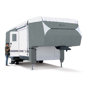 Classic Accessories 80-349 PolyPRO 3 Deluxe 5th Wheel Cover with Max Weather Protection - 33' to 37'