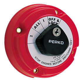 Perko 8502DP Medium Duty Battery Selector Switch with Key Lock