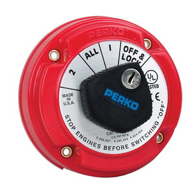 Perko 8504DP Medium Duty Battery Selector Switch with Alternator Field Disconnect and Key Lock
