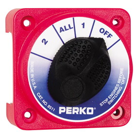 Perko 8511DP Compact Medium Duty Battery Selector Switch