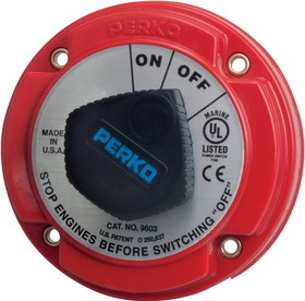 Perko 9603DP Medium Duty Main Battery Disconnect Switch with Alternator Field Disconnect