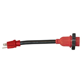 Valterra A10-1530D Mighty Cord Detachable 12" Locking Adapter Cord - 15AM to 30AF, Red (Bulk)