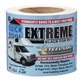 Cofair Products B-UBE425 Quick Roof Extreme With Steel-Loc Adhesive - 4" x 25', Black