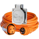 SmartPlug C30503/BM30NT Marine Power Cord (SPS Boat Side X Twist-Type) and Stainless Steel Inlet Set - 50' Cord, 30 Amp Inlet