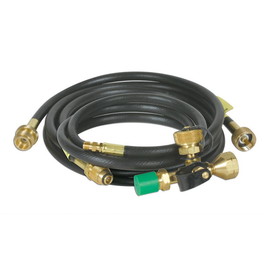 Camco 59123 Propane Connection Kit 4-Port Tee with 5 and 12' Hose
