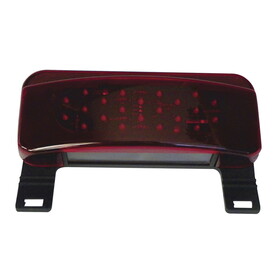 Fasteners Unlimited 003-81LBM1 Surface Mount Red LED Stop/Tail/Turn Light - License/Driver, Black Base