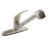 Dura Faucet Non-Metallic Pull-Out RV Kitchen Faucet - Brushed Satin Nickel