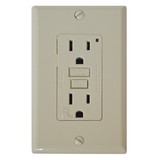 Diamond Group DG15VVP GFI Receptacle with LED Indicator Light - 15A, 120V, Ivory