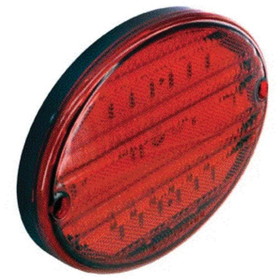 Diamond Group DG52448PB LED Exterior Tail Light - 52 Diode, 3-Wire, Red, Oval