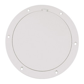 Beckson DP61-W Pry-Out Deck Plate - 6" with Smooth Center, White