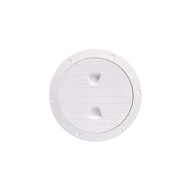 Beckson DP62-W Screw-Out Deck Plate - 6", White w/Diamond Texture