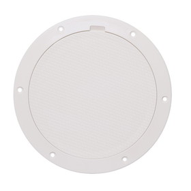 Beckson DP85-W Pry-Out Deck Plate - 8" with Diamond Center, White