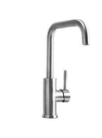 Dura Faucet DF-MK533LK-SN Streamline Squared-Arc RV Kitchen Faucet - Brushed Satin Nickel