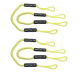 Extreme Max 3006.3233 BoatTector Bungee Dock Line Value 4-Pack - 4', Yellow/White