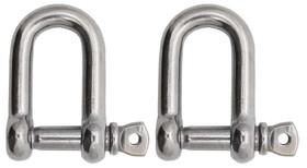 Extreme Max 3006.8249.2 BoatTector Stainless Steel D Shackle - 5/8", 2-Pack