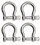 Extreme Max 3006.8297.4 BoatTector Stainless Steel Bow Shackle - 1/2", 4-Pack