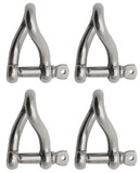 Extreme Max 3006.8219.4 BoatTector Stainless Steel Twist Shackle - 3/8